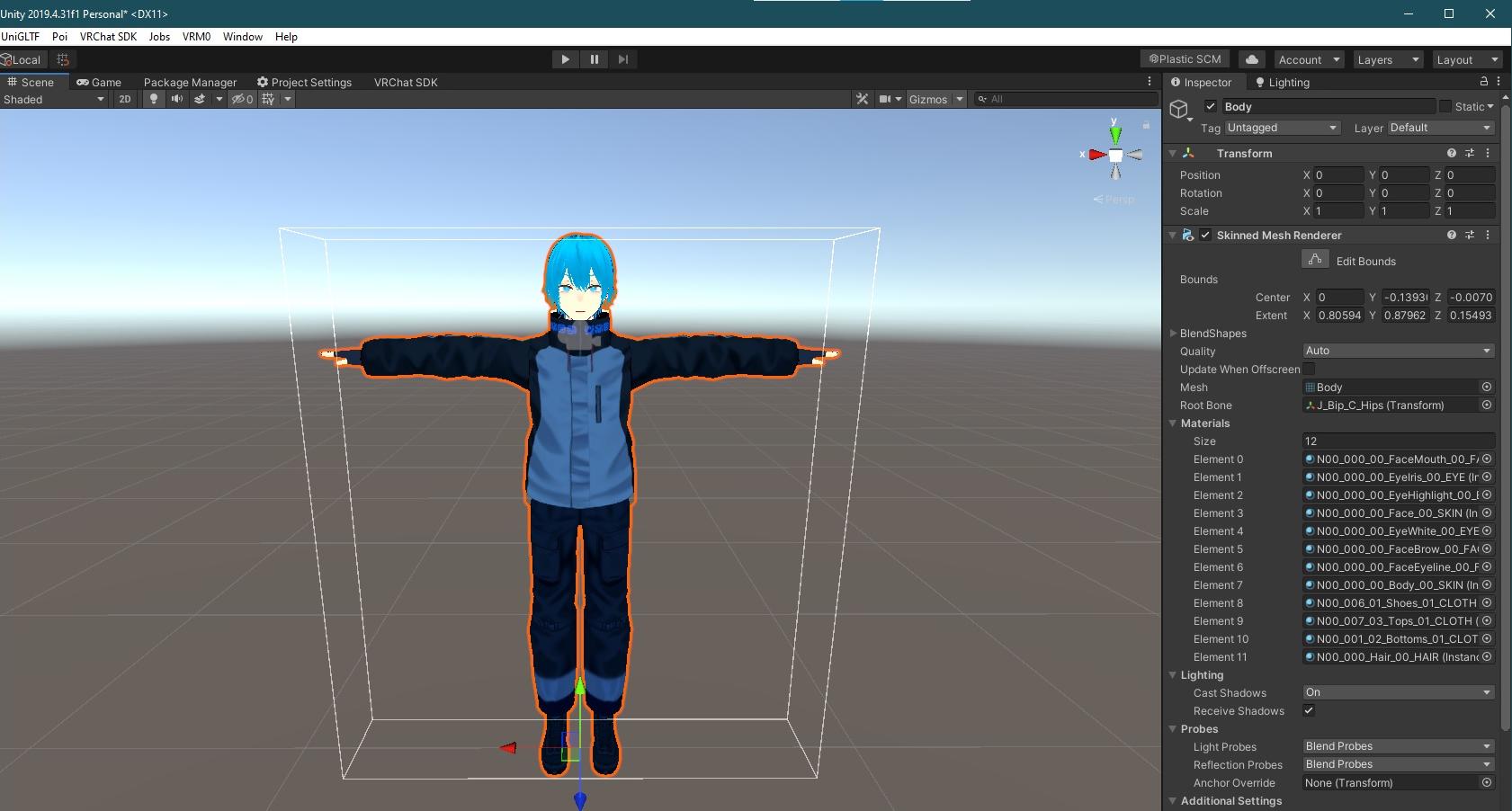 Avatar rendered in Unity
